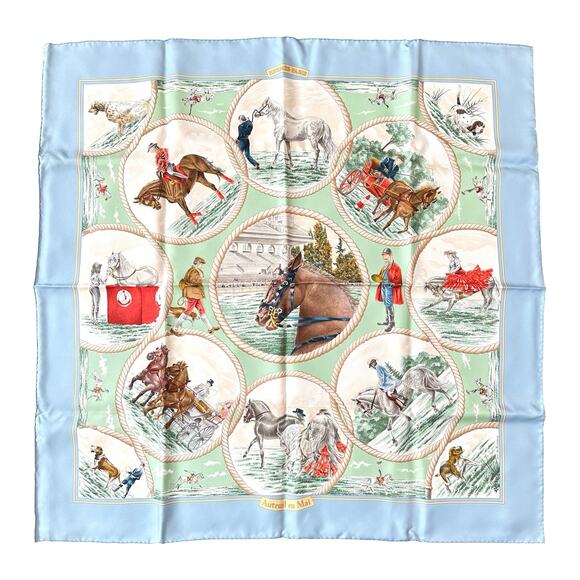 Hermès Vintage Auteuil en Mai Silk Scarf - Picture 1 of 7